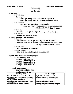 Giáo án Đại số khối 11 - Tiết 18: Luyện tập