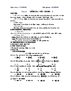 Giáo án Đại số khối 11 - Tiết 22: Kiểm tra viết chương 1