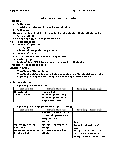 Giáo án Đại số khối 11 - Tiết 24: Hai quy tắc đếm