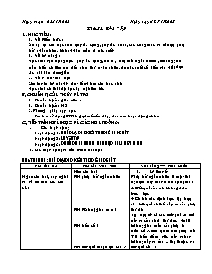 Giáo án Đại số khối 11 - Tiết 33: Bài tập