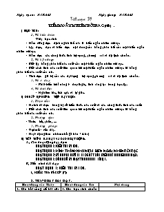 Giáo án Đại số khối 11 - Tiết 39: Biến ngẫu nhiên rời rạc (tiếp)