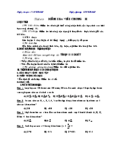 Giáo án Đại số khối 11 - Tiết 43: Kiểm tra viết chương II