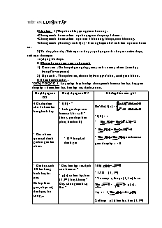 Giáo án Đại số khối 11 - Tiết 69: Luyện tập