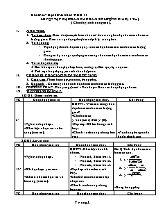 Giáo án Đại số khối 11 - Tiết 81: Luyện tập đạo hàm các hàm số lượng giác (1 tiết)