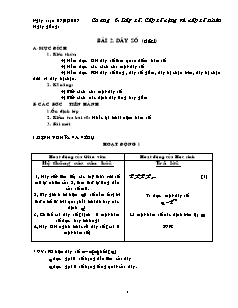 Giáo án Đại số lớp 11 - Bài 2: Dãy số (tiết 1)