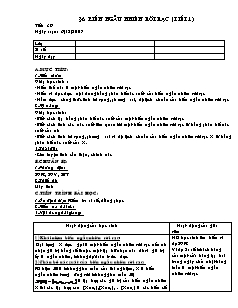 Giáo án Đại số lớp 11 cơ bản - Chương 2