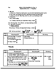 Giáo án Đại số lớp 11 - Khái niệm đạo hàm (tiết 1)