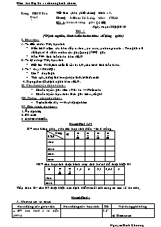 Giáo án Đại số lớp 11 - Tiết 1 (Định nghĩa, tính tuần hoàn hàm số lượng giác)