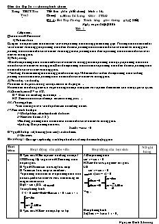 Giáo án Đại số lớp 11 - Tiết 14: Bài 3: Bài tập phương trình lượng giác thường gặp