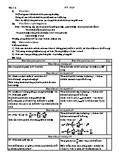 Giáo án Đại số lớp 11 - Tiết 16: Ôn tập