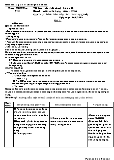 Giáo án Đại số lớp 11 - Tiết 17: Thực hành trên máy tính cầm tay