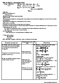 Giáo án Đại số lớp 11 - Tiết 19: Ôn tập chương I