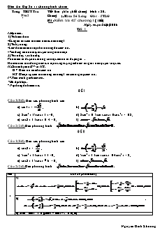 Giáo án Đại số lớp 11 - Tiết 20: Kiểm tra 45 phút chương I