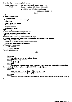 Giáo án Đại số lớp 11 - Tiết 36: Kiểm tra 45 phút chương I