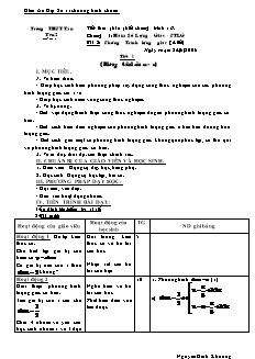 Giáo án Đại số lớp 11 - Tiết 6: Phương trình sin x = a