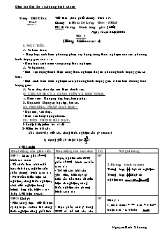 Giáo án Đại số lớp 11 - Tiết 7: Phương trình cos x = a