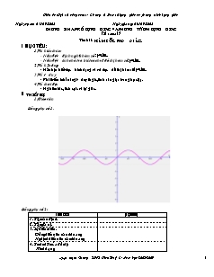 Giáo án Đại số nâng cao11 - Chương I: Hàm số lượng giác và phương trình lượng giác