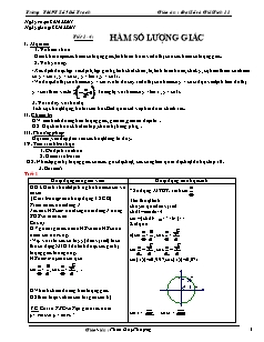 Giáo án Đại Số và Giải Tích 11 tiết 1 đến 5 - Trường THPT Số 5 Bố Trạch