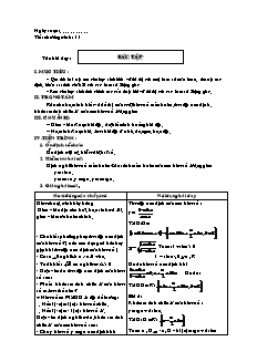 Giáo án Đại số và giải tích khối 11 - Tiết 11: Bài tập