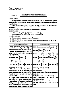 Giáo án Đại số và giải tích khối 11 - Tiết 21: Bài tập ôn tập chương I (tiếp)