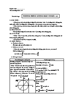 Giáo án Đại số và giải tích khối 11 - Tiết 24: Phương trình lượng giác cơ bản (tiếp)