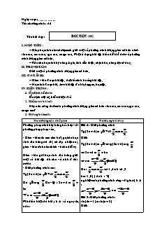 Giáo án Đại số và giải tích khối 11 - Tiết 26: Bài tập