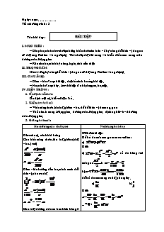 Giáo án Đại số và giải tích khối 11 - Tiết 3: Bài tập