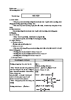 Giáo án Đại số và giải tích khối 11 - Tiết 30: Bài tập