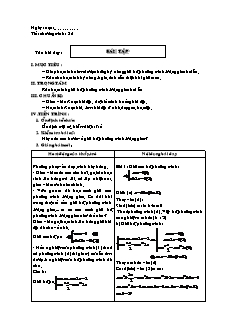 Giáo án Đại số và giải tích khối 11 - Tiết 36: Bài tập