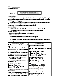 Giáo án Đại số và giải tích khối 11 - Tiết 39: Bài tập ôn chương II