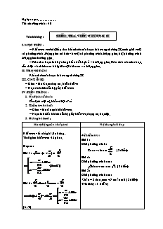 Giáo án Đại số và giải tích khối 11 - Tiết 40: Kiểm tra viết chương II