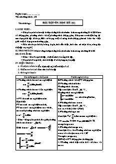 Giáo án Đại số và giải tích khối 11 - Tiết 50: Bài tập ôn học kỳ