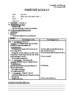 Giáo án Đạo đức 2 tuần 20: Trả lại của rơi (tiết 2)