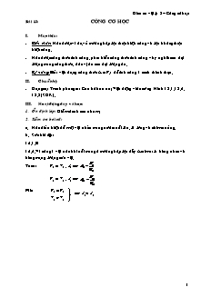 Giáo án dạy Vật lý 8 bài 13: Công cơ học