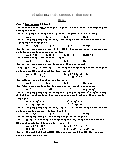 Giáo án Đề kiểm tra 1 tiết chương 1 - Hình học 11