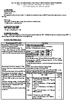 Giáo án Địa lý 11 Tiết 26 - Bài 10: Cộng hòa nhân dân Trung Hoa (Trung Quốc) Tiết 3: Thực hành: tìm hiểu sự thay đổi của nền kinh tế Trung Quốc