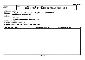 Giáo án Giải tích lớp 11 - Tiết 53: Bài tập ôn chương III