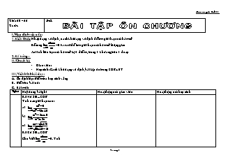 Giáo án Giải tích lớp 11 - Tiết 65, 66: Bài tập ôn chương