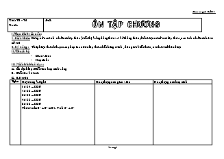 Giáo án Giải tích lớp 11 - Tiết 75, 76: Ôn tập chương