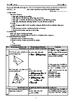 Giáo án Hình học 11 CB tiết 39: Bài tập hai mặt phẳng vuông góc