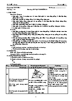 Giáo án Hình học 11 CB tiết 43: Ôn tập chương III