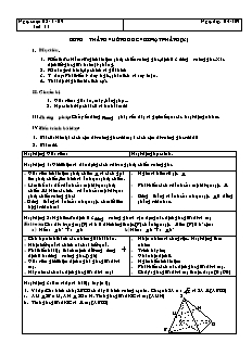 Giáo án Hình học 11 tiết 33: Đường thẳng vuông góc với mặt phẳng (t3)