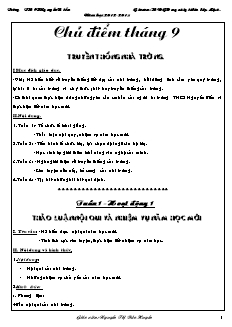 Giáo án: Hoạt động ngoài giờ lên lớp - Lớp 6 - Trường THCS Nguyễn Biểu