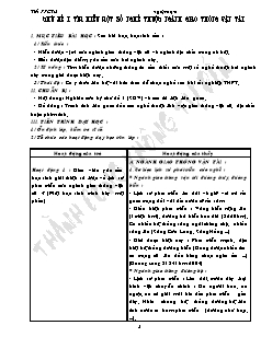 Giáo án Hướng nghiệp khối 11