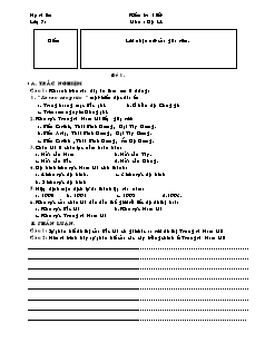 Giáo án Kiểm tra 1 tiết Lớp 7: Môn : Địa Lí