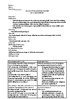 Giáo án môn Công nghệ khối 10 - Bài 1: Bài mở đầu