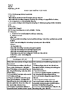 Giáo án môn Công nghệ khối 10 - Tiết 20: Chọn lọc giống vật nuôi