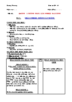 Giáo án môn Công nghệ lớp 10 - Bài 2 đến bài 7