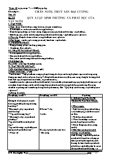 Giáo án môn Công nghệ lớp 10 - Bài 22 đến bài 42