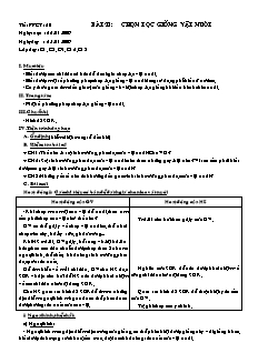 Giáo án môn Công nghệ lớp 10 - Bài 23: Chọn lọc giống vật nuôi